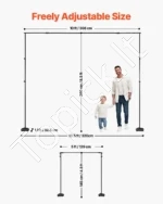 Profesionalus Foto Studijos Fonas (Fotostendas) Su Plokščiu Pagrindu – 260×300 cm Maksimalus Dydis - Image 2