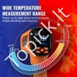Profesionalus Infraraudonųjų Spindulių Termometras IR-50:1, -40 °C iki +1500 °C, Dvigubas Lazeris - Image 2