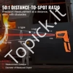 Profesionalus Infraraudonųjų Spindulių Termometras IR-50:1, -40 °C iki +1500 °C, Dvigubas Lazeris - Image 3