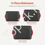 Profesionalus Kepimo Formų Rinkinys 3 vnt ,Plienas, Juoda - Image 2