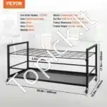 Profesionalus Mobilus Brėžinių Stovas Su 50 Skyrių, Metalinis Rūšiuoklis Su Ratukais, 99 x 48 x 45,5 cm, Juodas - Image 6