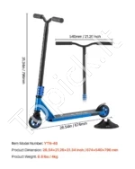 Profesionalus Paspirtukas Paaugliams: 67.4 x 54 x 79.6 cm, Aliuminis - Image 7