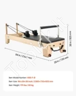 Profesionalus Pilates Reformeris, Medinis Rėmas, 240 x 73,5 x 199 cm, Iki 181,44 kg - Image 7