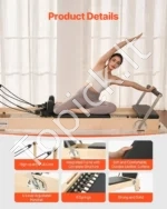 Profesionalus Pilates Reformeris, Medinis Rėmas, 240 x 73,5 x 199 cm, Iki 181,44 kg - Image 5