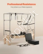 Profesionalus Pilates Reformeris (Pilateso Mašina) Iš Medžio, 3-in-1, 240 x 86 x 213 cm, iki 181,44 kg - Image 3
