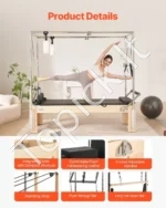 Profesionalus Pilates Reformeris (Pilateso Mašina) Iš Medžio, 3-in-1, 240 x 86 x 213 cm, iki 181,44 kg - Image 5