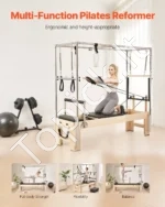 Profesionalus Pilates Reformeris (Pilateso Mašina) Iš Medžio, 3-in-1, 240 x 86 x 213 cm, iki 181,44 kg - Image 6