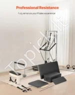 Profesionalus Pilates Reformeris (Pilateso Mašina) su Bokštu ir Dvipusiu Atsparumu, Aliuminio Rėmas, 245 x 76 x 201 cm, iki 181,44 kg - Image 3