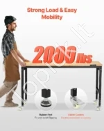 Profesionalus Reguliuojamas Darbastalis su Ratukais (1524 x 559 mm) - Image 2