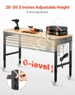 Profesionalus Reguliuojamas Darbastalis su Ratukais (1524 x 559 mm) - Image 3