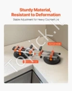 Profesionalus Siūlių Lygintuvas Stalviršiams (2 vnt.), 152 mm Vakuuminiai Siurbtukai, 240 kg, Nerūdijantis Plienas, Oranžinis, 435x155x110 mm - Image 4