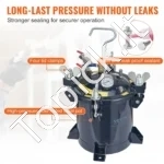 Profesionalus Slėginis Dažymo Bakas 10L (Φ 24 x 25 cm), Plieninis, Maks. 4.8 bar - Image 3