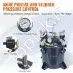 Profesionalus Slėginis Dažymo Bakas 10L (Φ 24 x 25 cm), Plieninis, Maks. 4.8 bar - Image 4