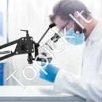 Profesionalus Stereo Mikroskopas 7X-45X (76 mm) su Dviejų Rankų Stovu - Image 6