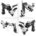 Profesionalus Stereo Mikroskopas 7X-45X (76 mm) su Dviejų Rankų Stovu - Image 3