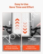 Profesionalūs Universalūs Rankiniai Pakėlėjai (2 vnt.), 150 kg, Kėlimas iki 180 mm, Juodi, Plienas/Aliuminis - Image 4