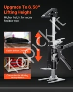 Profesionalūs Universalūs Rankiniai Pakėlėjai (2 vnt.), 200 kg, Kėlimas iki 165 mm, 2 Režimai, Plienas - Image 2