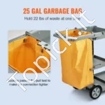 Profesionalus Valymo Vežimėlis,120 x 51 x 98 cm, 3 Lentynos, 90,7 kg - Image 4