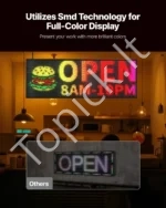 Programuojama LED Lenta 67×35 cm, P5 Pixeliai, Pilnai Spalvota Reklama su Bluetooth, Aukšta Raiška, Vidaus Sąlygoms - Image 7