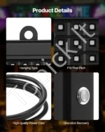 Siaura Programuojama LED Lenta 99×19 cm, P10 Pixeliai, Pilnai Spalvota Reklama su Bluetooth ir GIF, Lauko Sąlygoms - Image 7