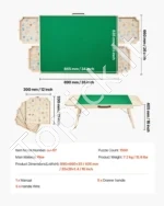 Puzlės Stalas 1500 Detalių, Pušies Mediena, Reguliuojamas (6 Padėtys), Su 4 Stalčiais - Image 6