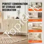 Rattano Komodų Rinkinys (2 vnt.) su 4 Durelėmis. Natūrali Spalva, 160 x 37,5 x 88 cm - Image 5