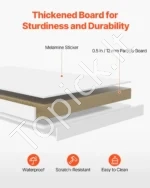 Reguliuojama Lentyna - Stalo Organizatorius,baltas, 3 Aukštų, 94 x 25,4 x 79,2 cm - Image 4