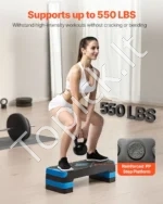 Reguliuojamas Aerobikos Steperis (Step Platforma), Mėlynas, iki 250 kg  - Image 2