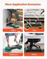 Reguliuojamas Aerobikos Steperis (Step Platforma), Žalias, iki 250 kg - Image 7