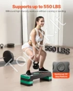 Reguliuojamas Aerobikos Steperis (Step Platforma), Žalias, iki 250 kg - Image 2