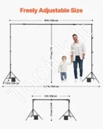 Reguliuojamas Foto Studijos Fonas (Fotostendas) Su Trikojais – 213×300 cm Maksimalus Dydis - Image 2