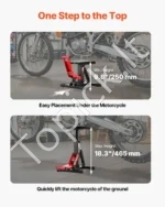 Reguliuojamas Hidraulinis Motociklo Keltuvas (Lift Jack) 544 kg, Kėlimo Aukštis 250–465 mm - Image 3