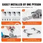 Reguliuojamas Kilnojamas Stovas Skalbimo Mašinai / Mini Šaldytuvui (181 kg) - Image 3