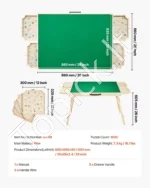 Reguliuojamas Puzlės Stalas 1500 Detalių, Su Atlenkiamomis Kojelėmis ir 4 Stalčiais, Pušies Mediena - Image 7