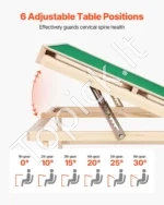 Reguliuojamas Puzlės Stalas 1500 Detalių, Su Atlenkiamomis Kojelėmis ir 4 Stalčiais, Pušies Mediena - Image 4
