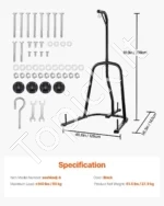Reguliuojamas, Sulankstomas Bokso Maišo Stovas, Plienas, Maks. Apkrova 60 kg - Image 7