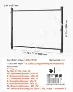 Reguliuojamas Universalus Vartų Rėmo Rinkinys  (1016-1829 mm) | Juodas Plienas | Lengvas Montavimas - Image 7