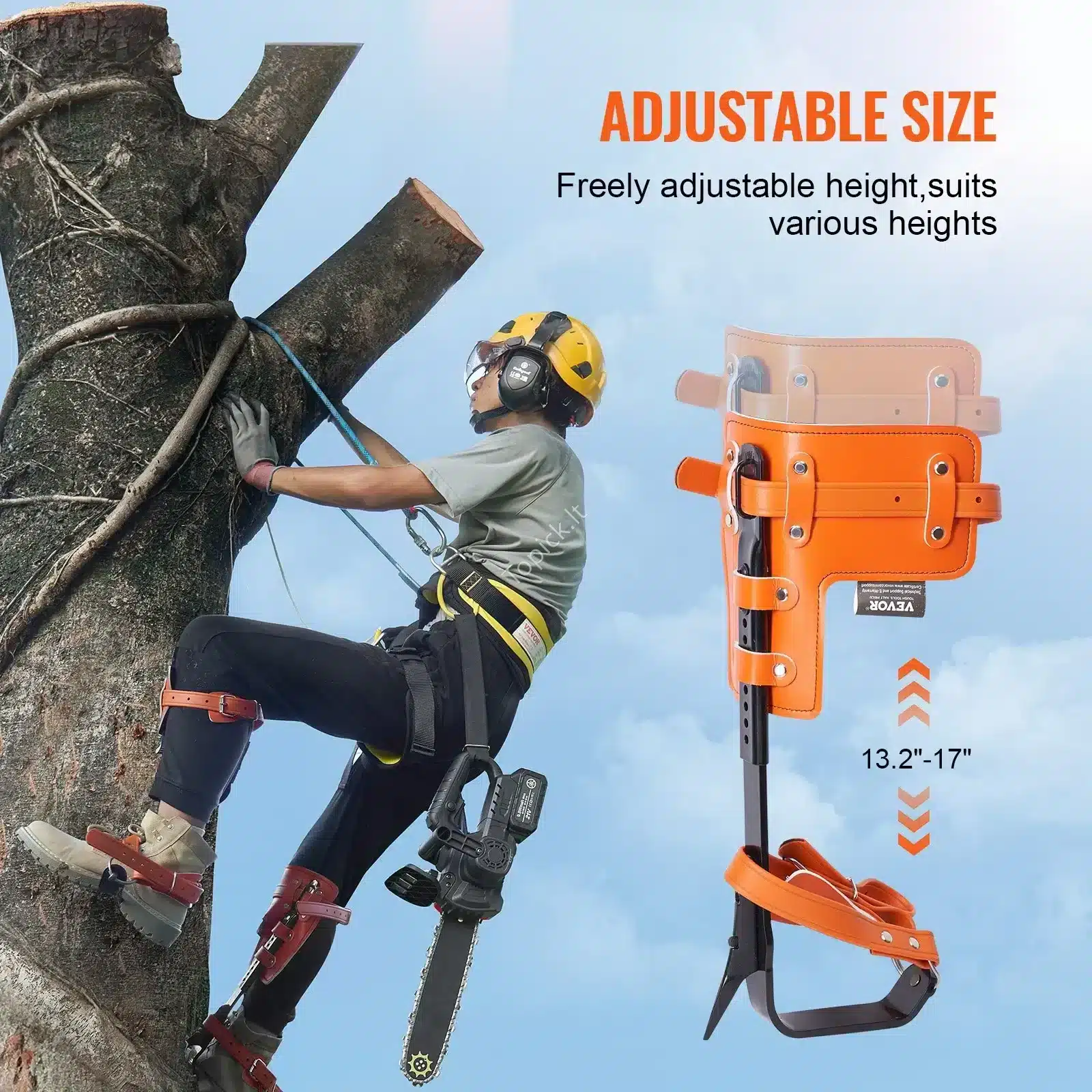 Reguliuojami Medžių Lipimo Kabliai, 33.5 – 43.2 cm Aukščio, Legiruotas Plienas topick (2) Reguliuojami Medžių Lipimo Kabliai, 33.5 – 43.2 cm Aukščio, Legiruotas Plienas - Image 5