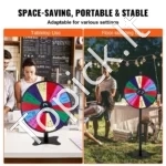 Reguliuojamo Aukščio Laimės Rato Stovas, 14 Spalvotų Skyrių, Rato Skersmuo 601 mm - Image 4