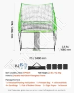 Reguliuojamo Aukščio Nešiojamas Tinklinio Treniruočių Tinklas - Image 7