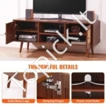 Retro Stiliaus TV Komoda (120x40x49 cm), Riešuto Spalvos - Image 5