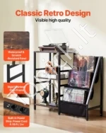 Retro Stovo Staliukas Patefonui su USB Įkrovikliais ir LED, 3 Pakopos - Image 5