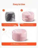 Rožinis Sėdmaišis Fotelis , 89x89x56 cm, Nuimamas Veliūro Užvalkalas - Image 6