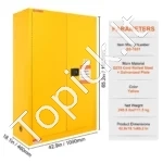 Saugos Spintelė Degiems Skysčiams (170 Litrų), Geltona, 109 x 46 x 166 cm, Dvigubas Plienas - Image 2