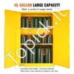 Saugos Spintelė Degiems Skysčiams (170 Litrų), Geltona, 109 x 46 x 166 cm, Dvigubas Plienas - Image 4