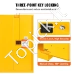 Saugos Spintelė Degiems Skysčiams (170 Litrų), Geltona, 109 x 46 x 166 cm, Dvigubas Plienas - Image 5