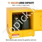 Saugos Spintelė Degiems Skysčiams (41.6 Litrų), 43 x 43 x 46.3 cm, Cinkuotas Plienas - Image 4