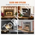 Senovinio Stiliaus Židinio Apsauga nuo Žiežirbų, Auksas, Geležis, Plotis 980 mm - Image 2