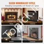 Senovinio Stiliaus Židinio Apsauga nuo Žiežirbų, Su Atidaromomis Durelėmis, Geležis - Image 2