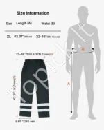 Sertifikuotos Pjovimo Apsaugos Kelnės, XL Dydis (110 cm Ilgis), Juoda, 8 Sluoksniai - Image 7